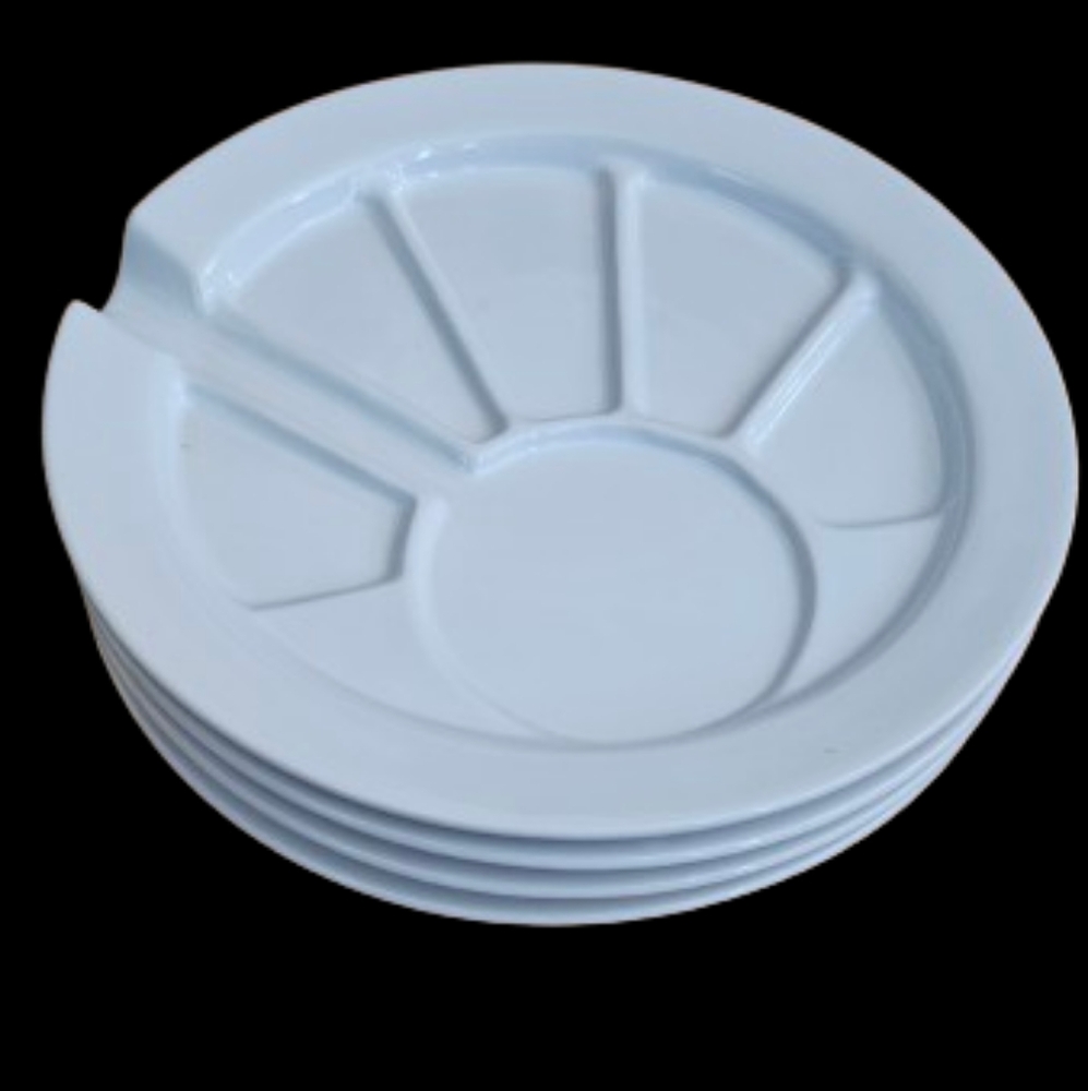 *NEW Set of 4 Roscho Divided Fondue or Sushi Plates